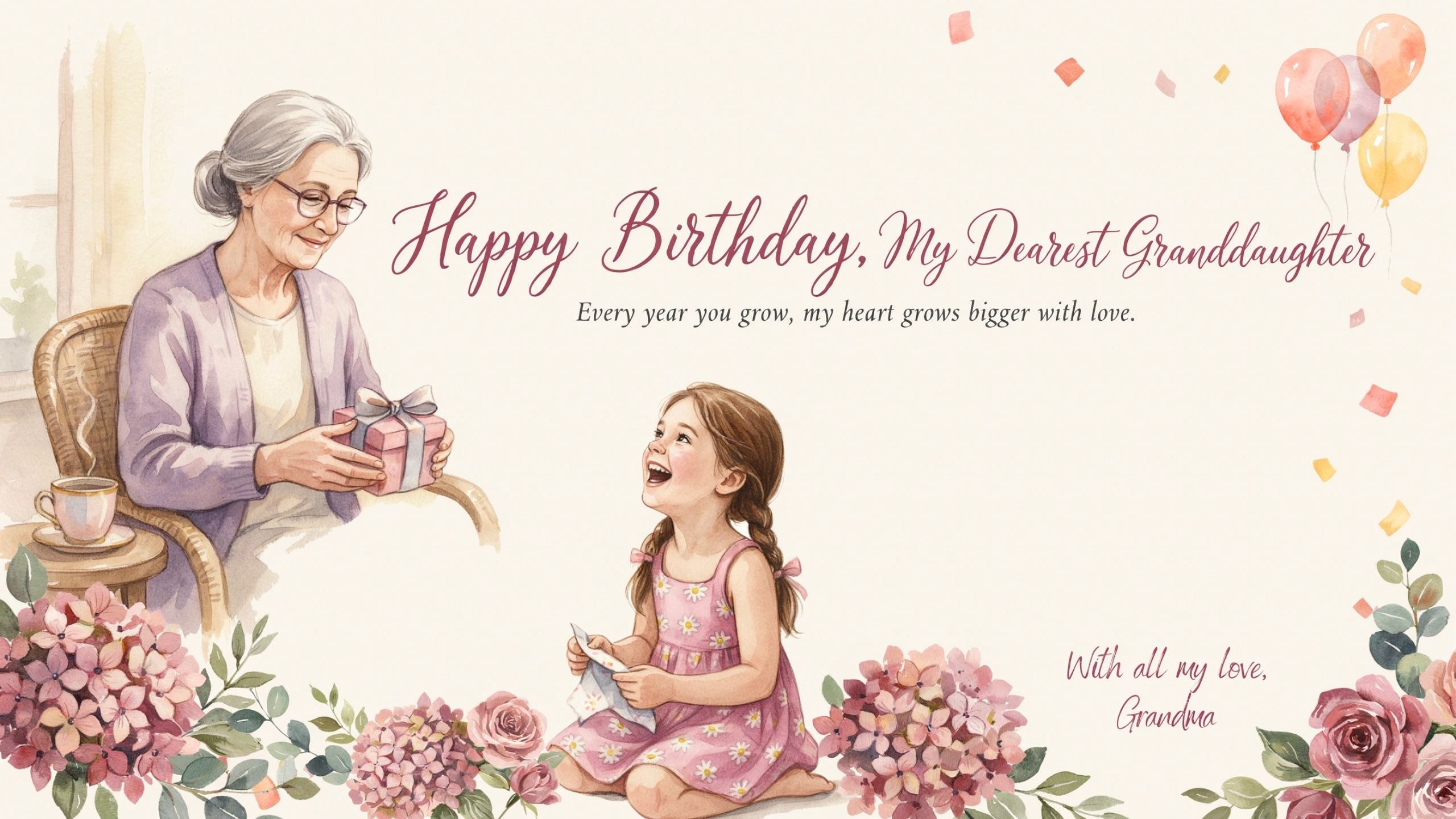 Best Birthday Wishes for Granddaughter From Grandma